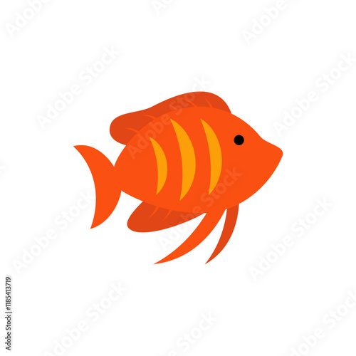 goldfish isolated on white