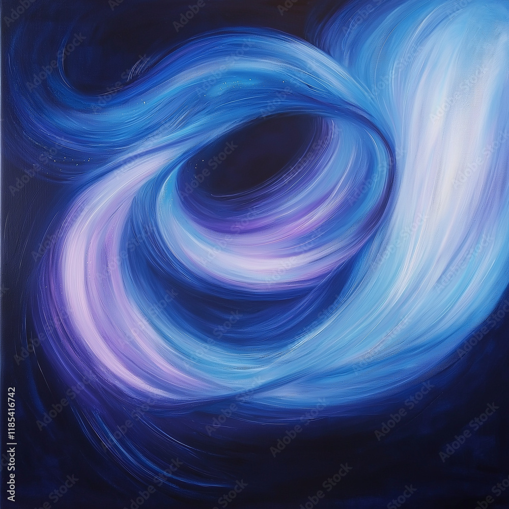 Fototapeta premium Luminary Orbs: Electric Blue Swirls of Light