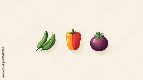 Minimalist Food Icons for Recipe Applications and Cooking Guides