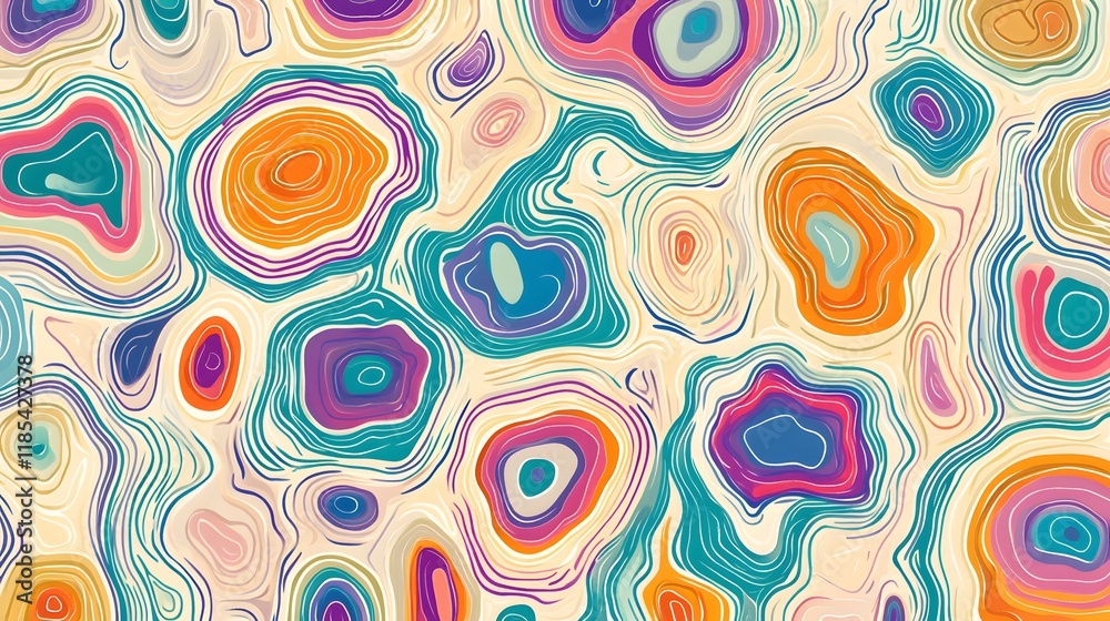 Naklejka premium Colorful Abstract Topography