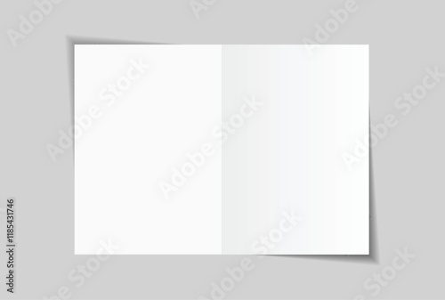Vector white realistic blank paper page with shadow isolated on background. A4 size sheet paper note mock up template for flyer, cover, magazine, newspaper, brochure and documents presentation.
