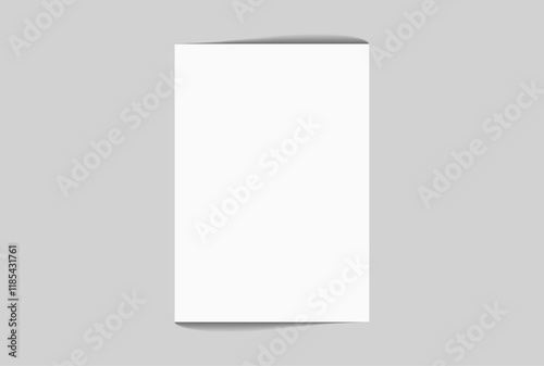 Vector white realistic blank paper page with shadow isolated on background. A4 size sheet paper note mock up template for flyer, cover, magazine, newspaper, brochure and documents presentation.