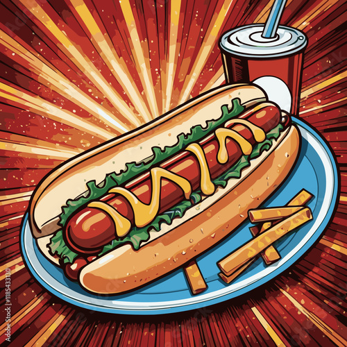 hotdog vector art for design needs