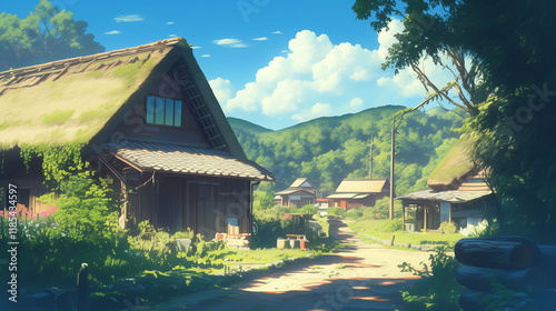 日本の田舎の風景