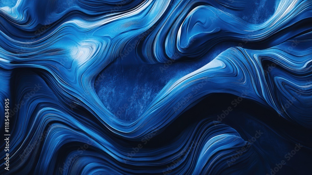 Obraz premium Digital interface design featuring abstract blue patterns.