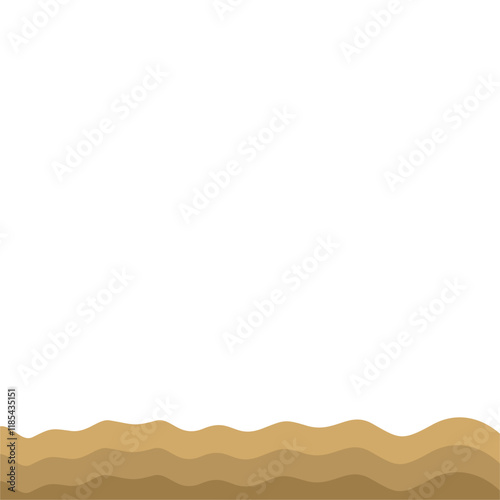 Brown Wavy Bottom Page Border