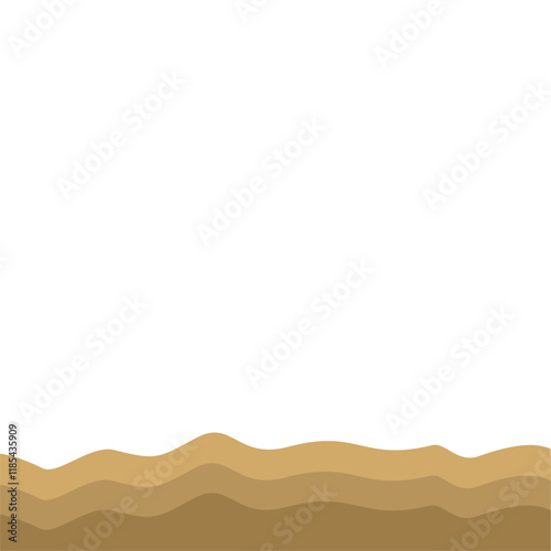 Brown Wavy Bottom Page Border