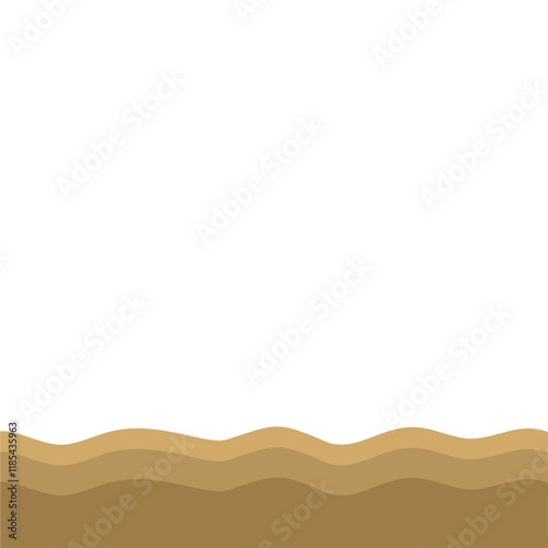 Brown Wavy Bottom Page Border
