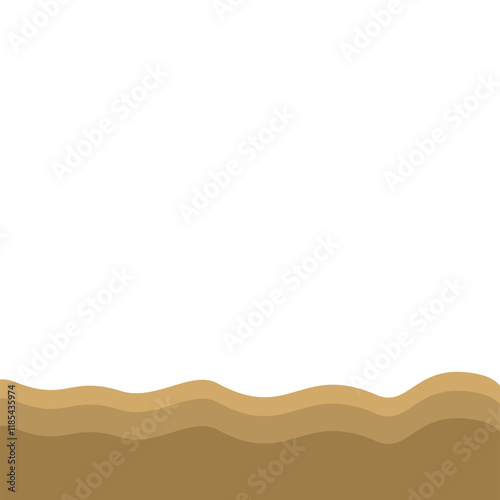 Brown Wavy Bottom Page Border