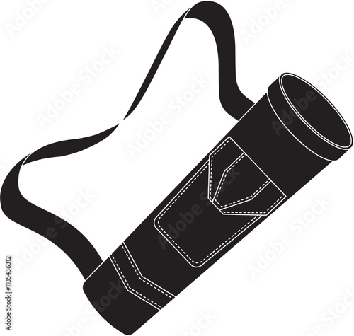 Hanging quiver silhouette vector