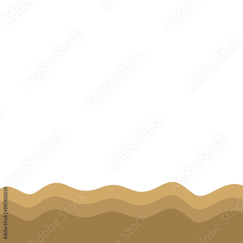 Brown Wavy Bottom Page Border