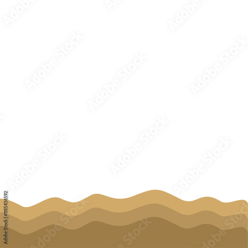 Brown Wavy Bottom Page Border