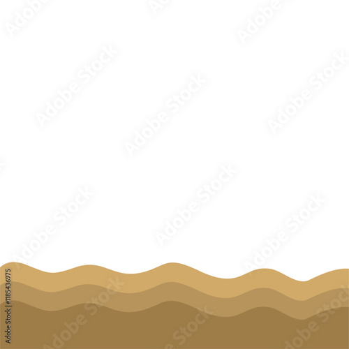 Brown Wavy Bottom Page Border
