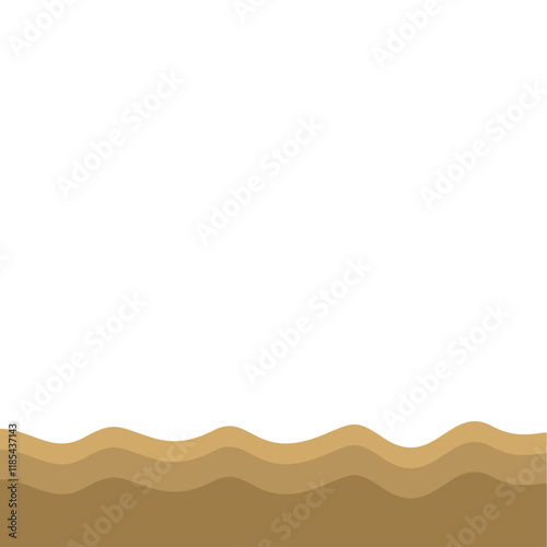 Brown Wavy Bottom Page Border