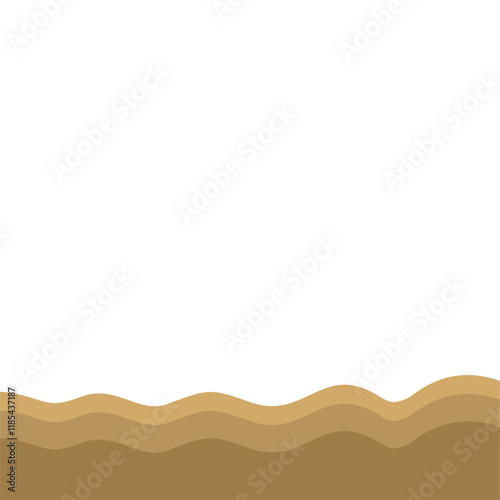 Brown Wavy Bottom Page Border