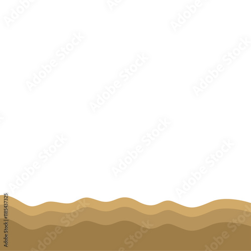 Brown Wavy Bottom Page Border