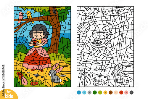 Fototapeta Snow white and apple