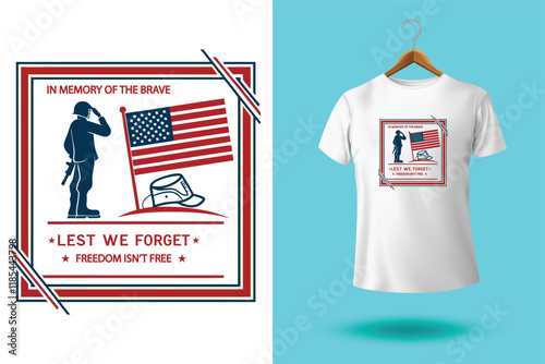 Grunge american flag tshirt design for us memorial day - land of the free, Veteran day t-shirt design. Custom typography veteran day premium quote t-shirt design.