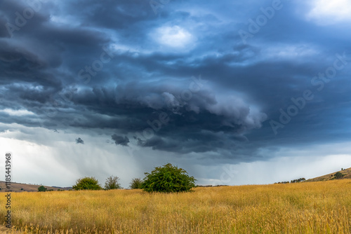 Summer storm season over the rural countryside photo