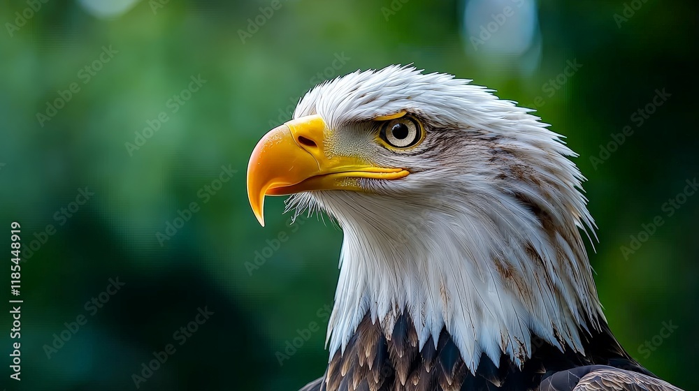 American Bald Eagle With Flag Background American Bald Eagle With Flag Background