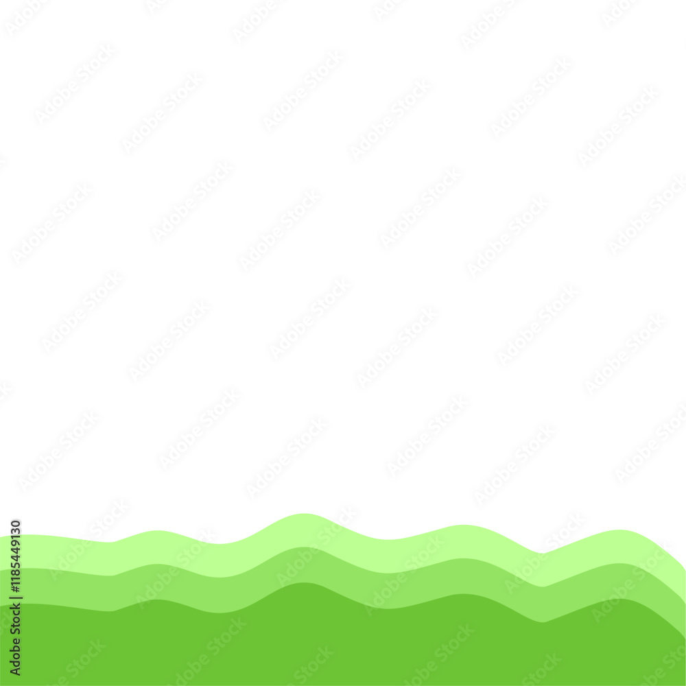 Green Wavy Bottom Page Border Green Wavy Bottom Page Border