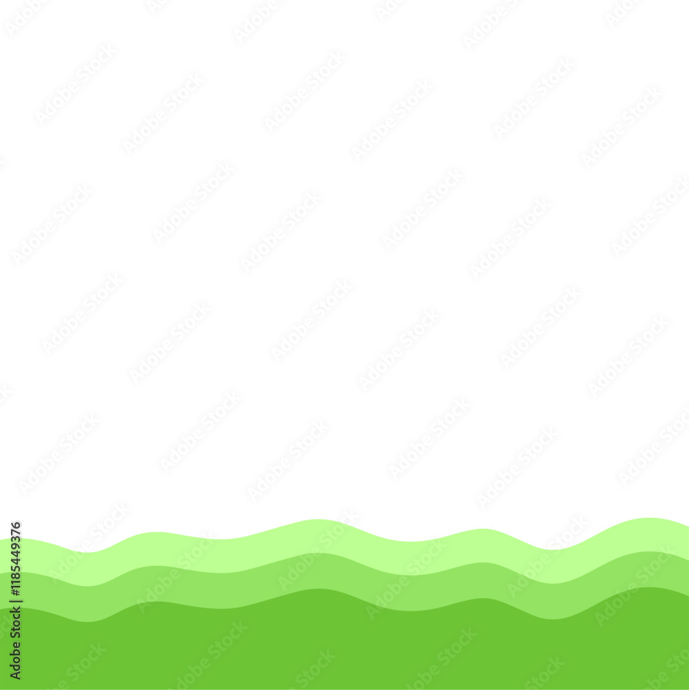 Green Wavy Bottom Page Border Green Wavy Bottom Page Border