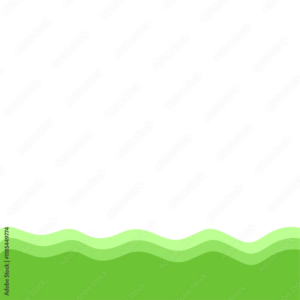Green Wavy Bottom Page Border Green Wavy Bottom Page Border