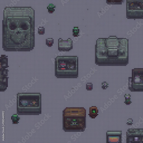 Pixel art tank battle screenshot from classic game