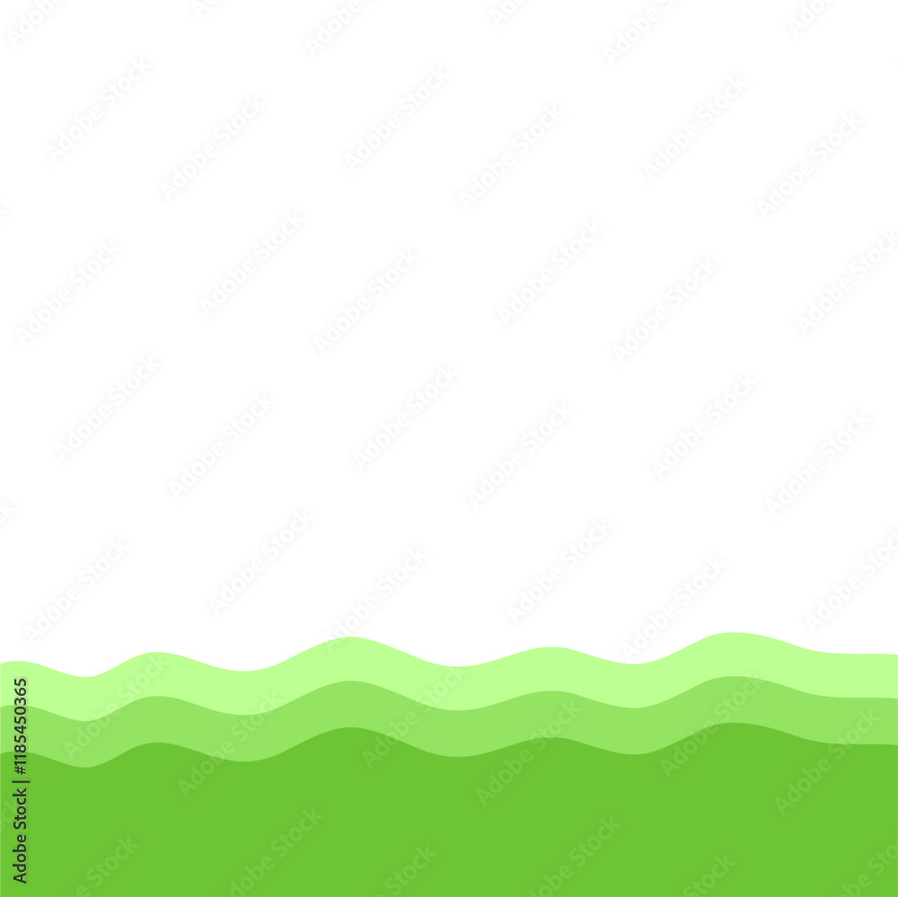 Green Wavy Bottom Page Border Green Wavy Bottom Page Border