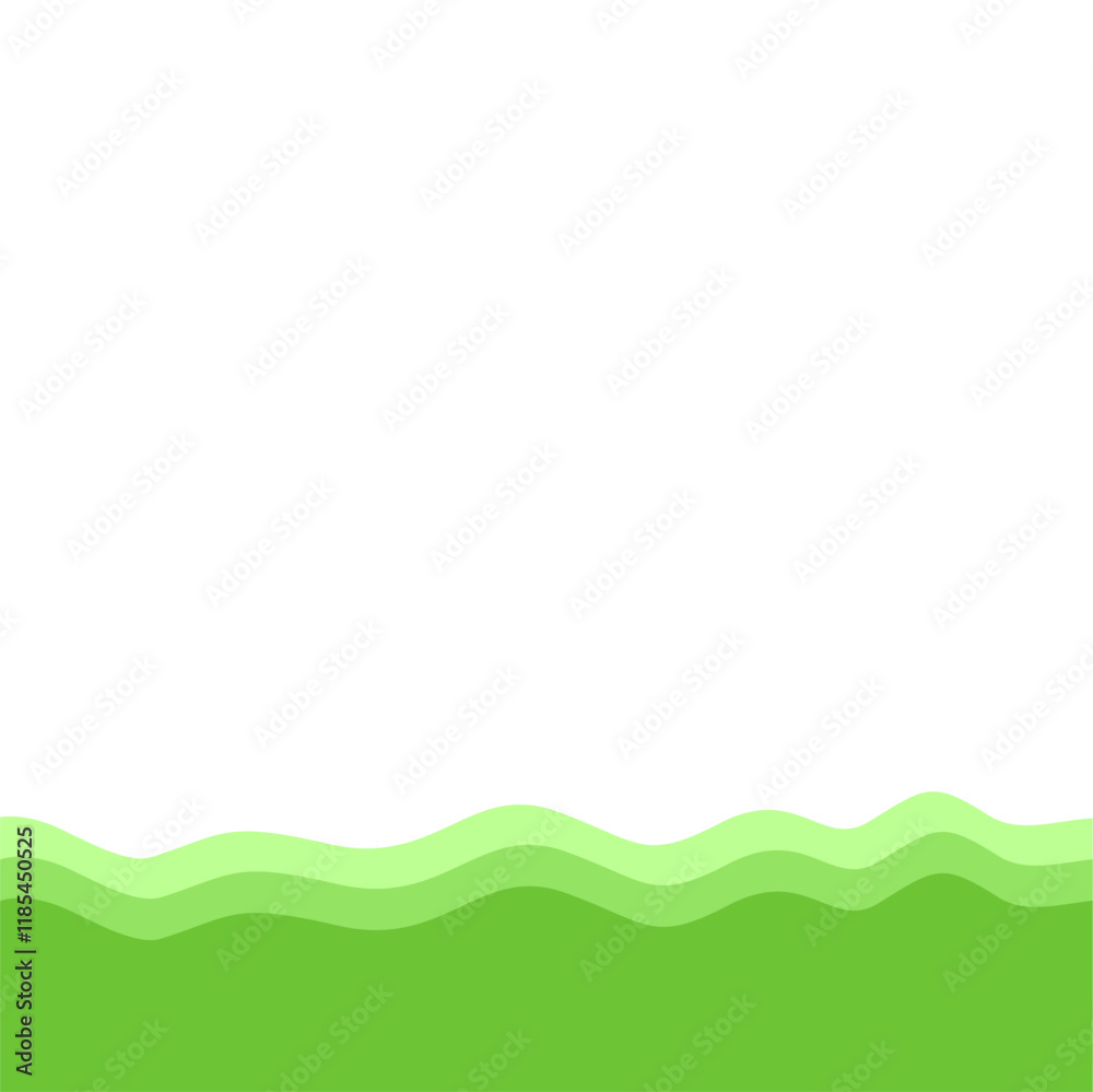 Green Wavy Bottom Page Border Green Wavy Bottom Page Border