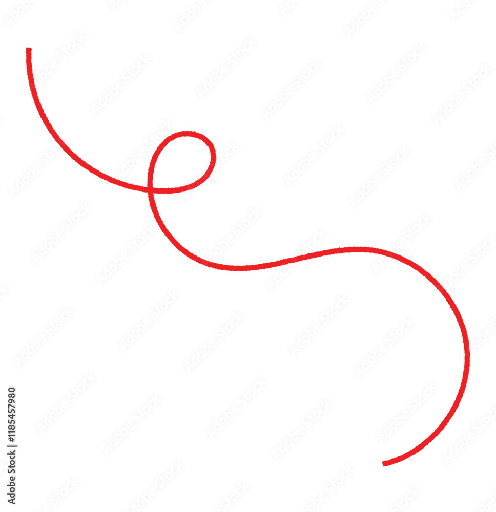 red thread icon. red long thread icon. eps 10.