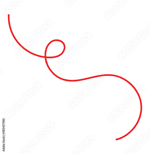 red thread icon. red long thread icon. eps 10.