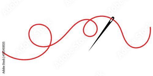 needle and thread icon.  sewing needle and thread icon. vector illustration eps 10.