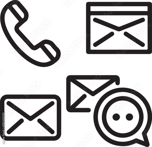 Collection of Connect Icons.Contact us icon set.Contact and Communication Icons.Set of Communication icon.Set of Social media icon:Facebook,Instagram, Twitter, Youtube,Whatsapp, Telegram.Vector