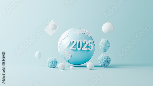 Pastel 2025 Globe: A serene...
