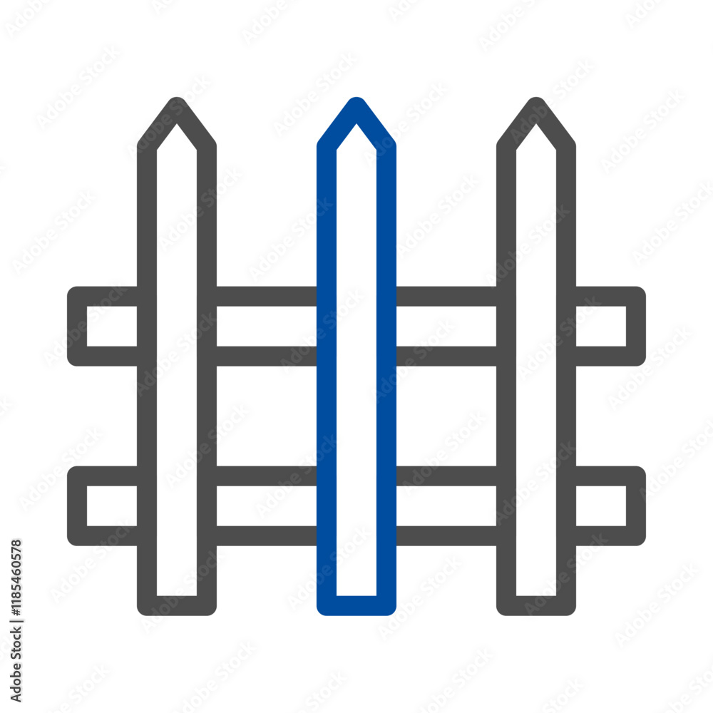 Wooden fence icon. Concept of security, privacy, and boundary. Wooden fence icon. Concept of security, privacy, and boundary.