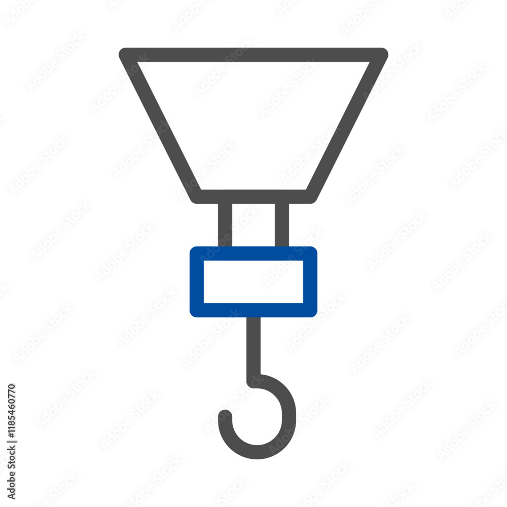 Crane hook icon. Concept of construction, lifting, and engineering. Crane hook icon. Concept of construction, lifting, and engineering.
