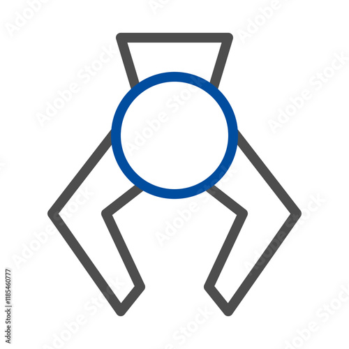 Claw crane game machine icon. Concept of chance, winning, and entertainment.