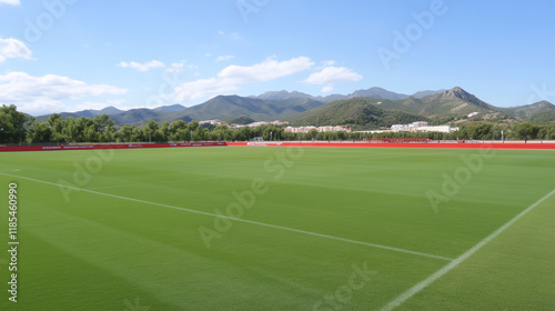 Serene Soccer Field: A pict...