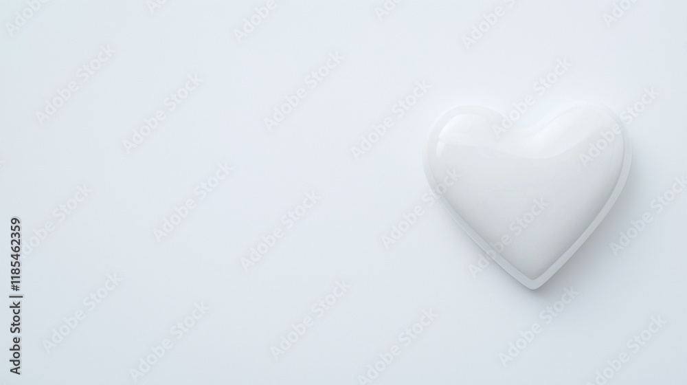 Simple Love: Minimalist heart-shaped object on white background. A clean and simple design for your romantic projects. Simple Love: Minimalist heart-shaped object on white background. A clean and simple design for your romantic projects.