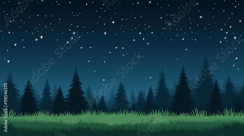 Starry Night Forest