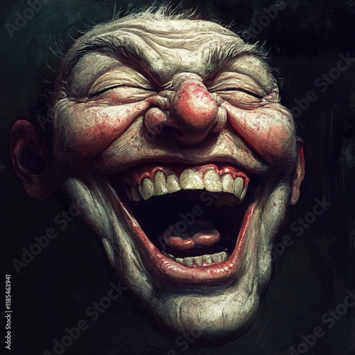A Grotesque Grin: A Darkly Humorous Portrait