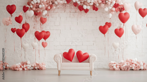 Romantic Heart Balloon Back...