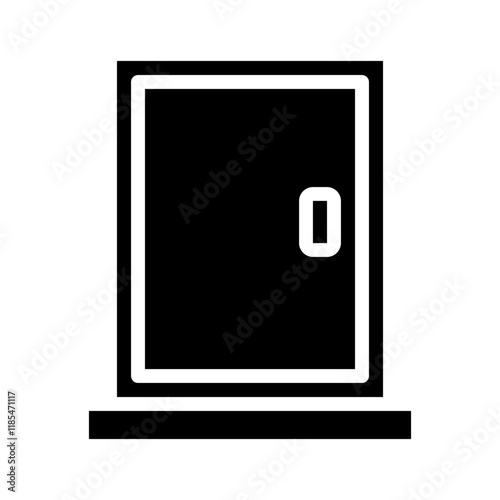 Closed door icon. Concept of exit, entrance, and opportunity.