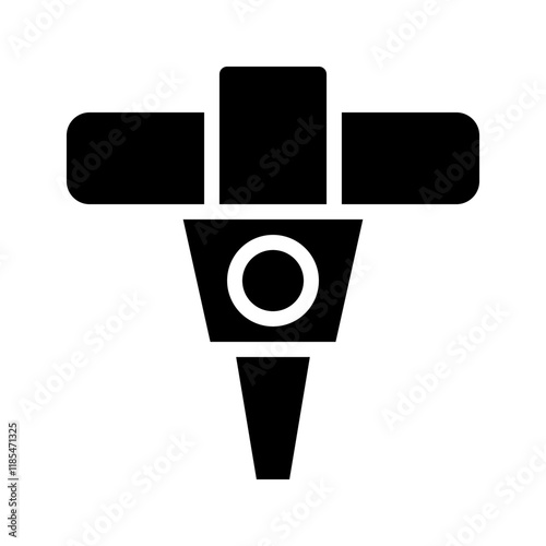 Jackhammer icon. Concept of construction, demolition, and renovation.