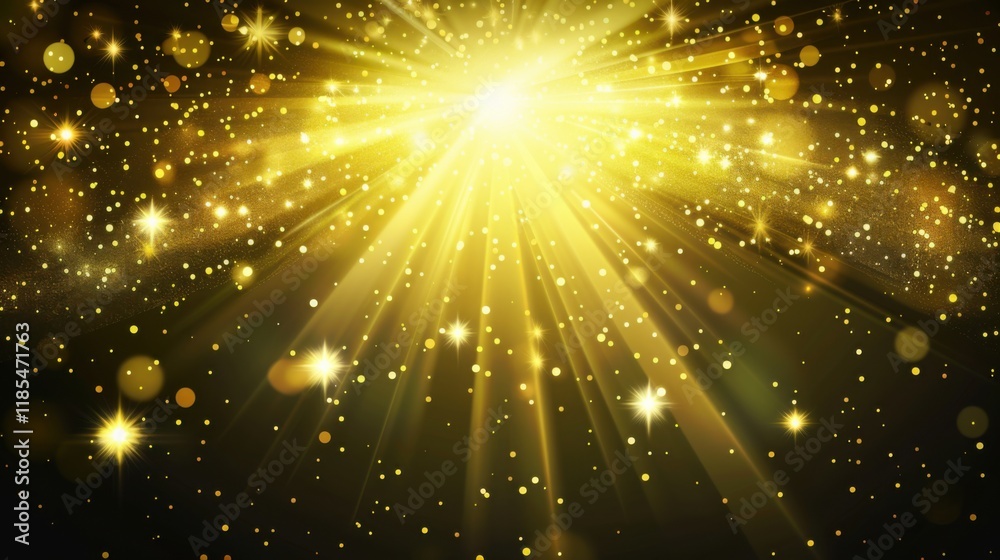 Effect of Glittering Gold Dust with Sparkles Effect of Glittering Gold Dust with Sparkles