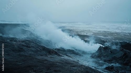 Volcanic Steam Rising from the Earth's Crust