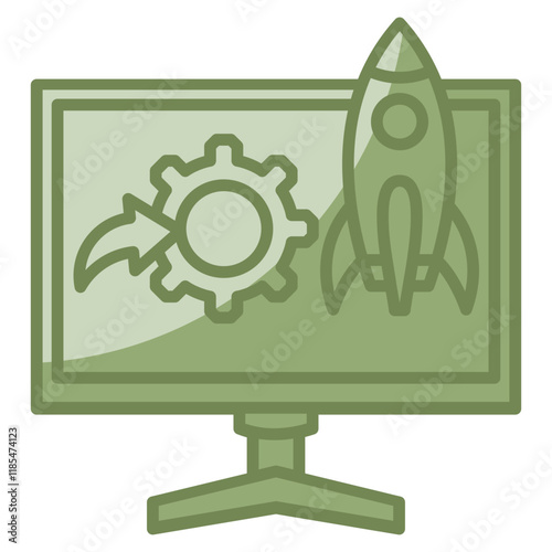 Project Launch Icon Element For Design