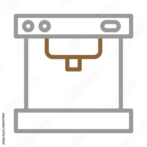 3D printer icon. Concept of modern technology, innovation, and additive manufacturing.