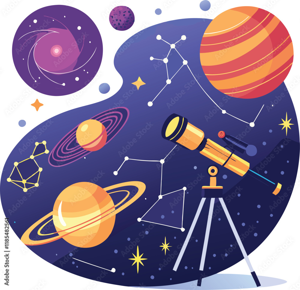 Naklejka premium creative science vector art illustration